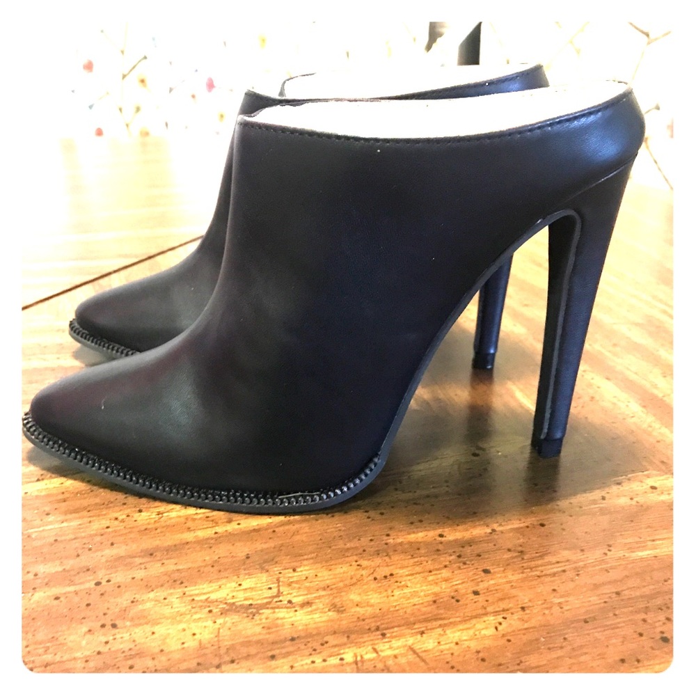 JustFab “Sleek” open back heels